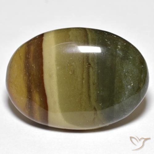 22.93ct طبيعي متعدد الألوان يشب أو جاسبر, بيضوي, غير شفاف