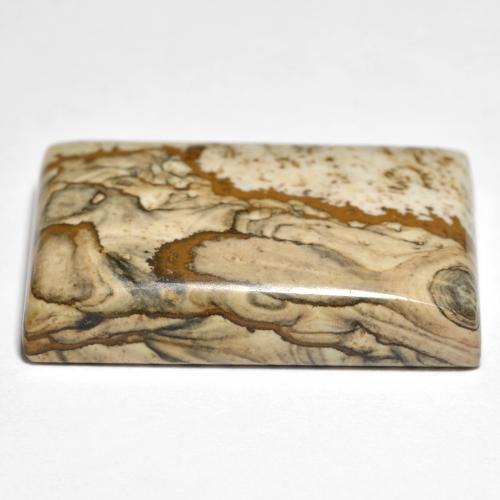 يشب أو جاسبر متعدد الألوان طبيعي، باجيت، 29.08 قيراط، غير شفاف