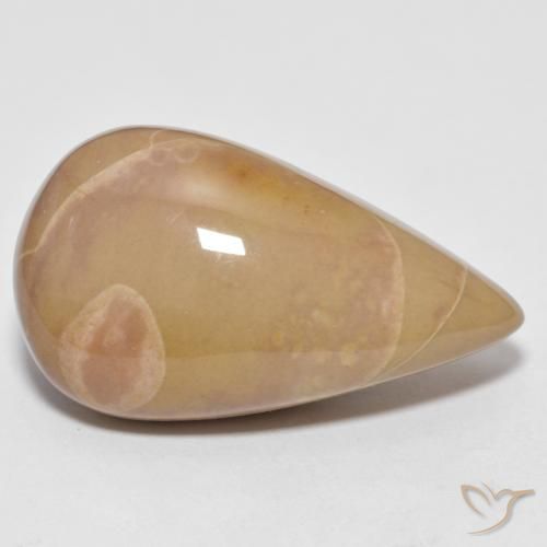 16.04ct طبيعي متعدد الألوان يشب أو جاسبر, شكل الكمثرى, غير شفاف