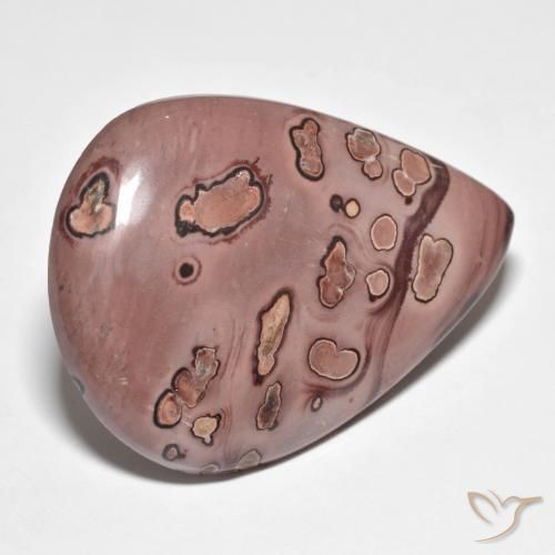 42.71ct طبيعي متعدد الألوان يشب أو جاسبر, شكل الكمثرى, غير شفاف