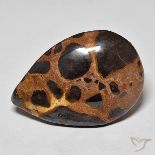 20.87ct طبيعي متعدد الألوان يشب أو جاسبر, شكل الكمثرى, غير شفاف