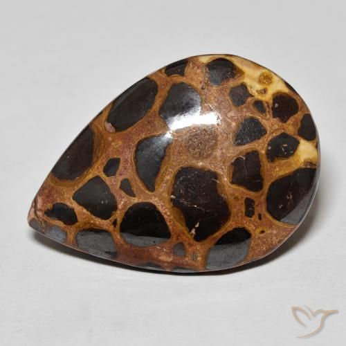 21.35ct طبيعي متعدد الألوان يشب أو جاسبر, شكل الكمثرى, غير شفاف, Photo A
