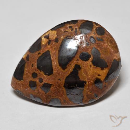 27.10ct طبيعي متعدد الألوان يشب أو جاسبر, شكل الكمثرى, غير شفاف
