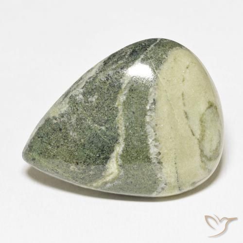 45.47ct طبيعي متعدد الألوان يشب أو جاسبر, شكل الكمثرى, غير شفاف