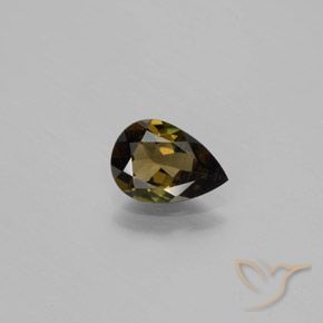 1.17ct طبيعي بنى ذهبى غامق كورنيروبين, شكل الكمثرى, قليلا جدا
