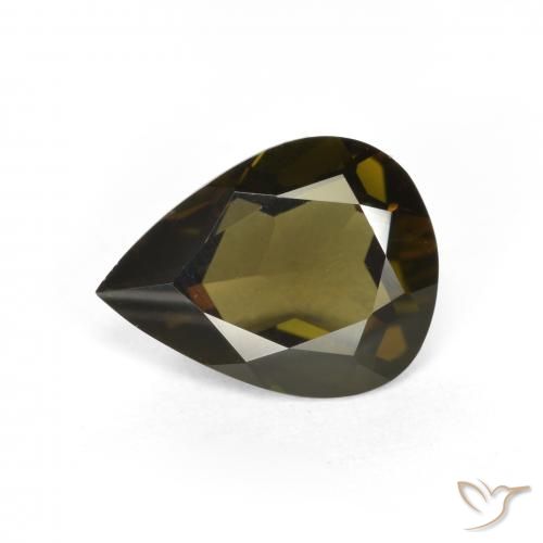 1.54ct طبيعي الأخضر الغامق كورنيروبين, شكل الكمثرى, VVS