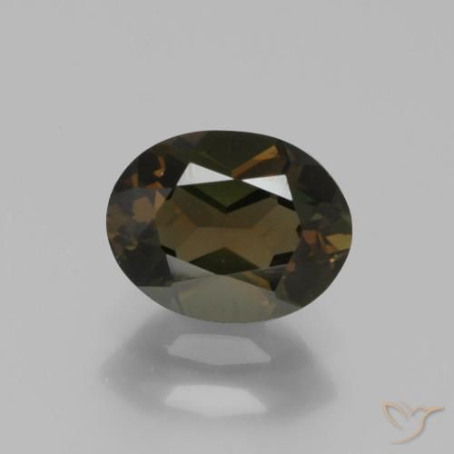 1.20ct طبيعي بني مخضر كورنيروبين, بيضوي, VVS-VS