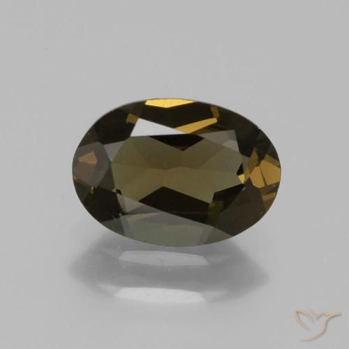 1.21ct طبيعي بنى ذهبى غامق كورنيروبين, بيضوي, VVS