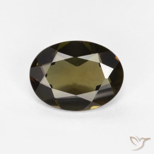 0.89ct طبيعي بني غامق كورنيروبين, بيضوي, VVS-VS