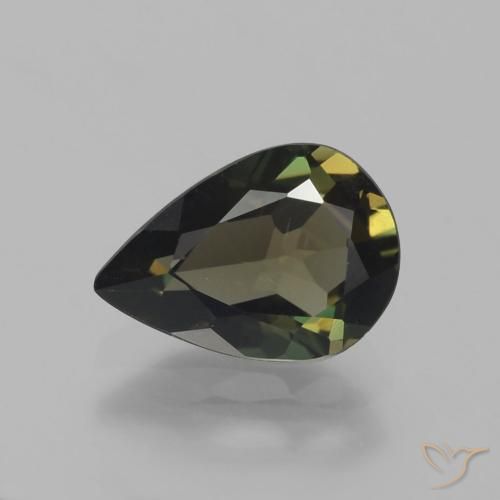 1.57ct طبيعي بني غامق كورنيروبين, شكل الكمثرى, VVS