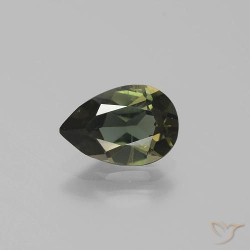 1.29ct طبيعي بنى متوسط كورنيروبين, شكل الكمثرى, قليلا جدا