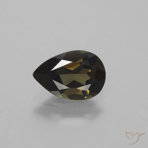 1.20ct طبيعي بني مخضر كورنيروبين, شكل الكمثرى, VVS