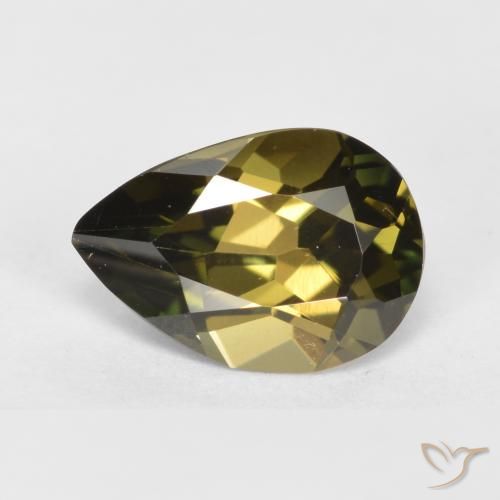 1.09ct طبيعي بنى متوسط كورنيروبين, شكل الكمثرى, VVS