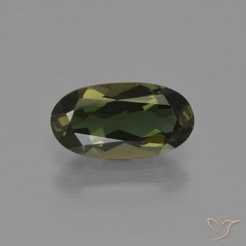 1.42ct طبيعي بني مخضر كورنيروبين, بيضوي, VVS-VS