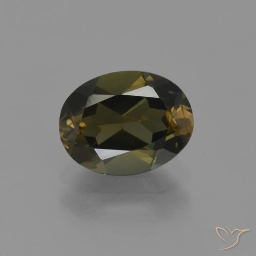 1.58ct طبيعي بني غامق كورنيروبين, بيضوي, VVS-VS