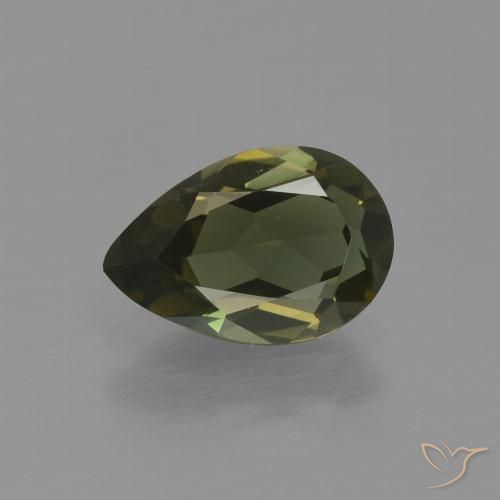 1.41ct طبيعي بني غامق كورنيروبين, شكل الكمثرى, VVS