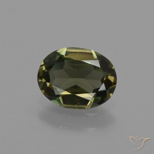 0.75ct طبيعي أخصر بنى كورنيروبين, بيضوي, VVS-VS