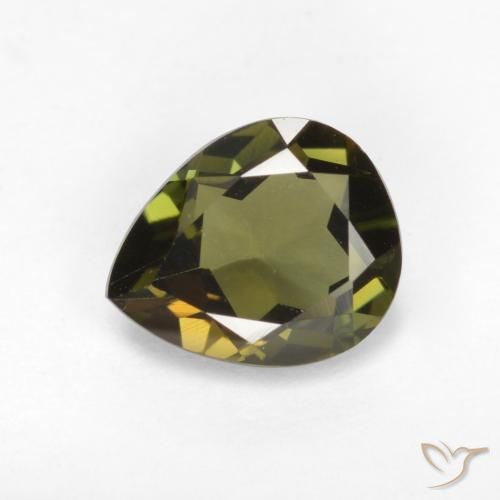 0.71ct طبيعي أخضر غامق كورنيروبين, شكل الكمثرى, VVS