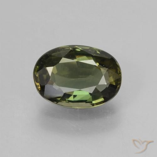 1.68ct طبيعي أخضر ترابى غامق كورنيروبين, بيضوي, VVS-VS