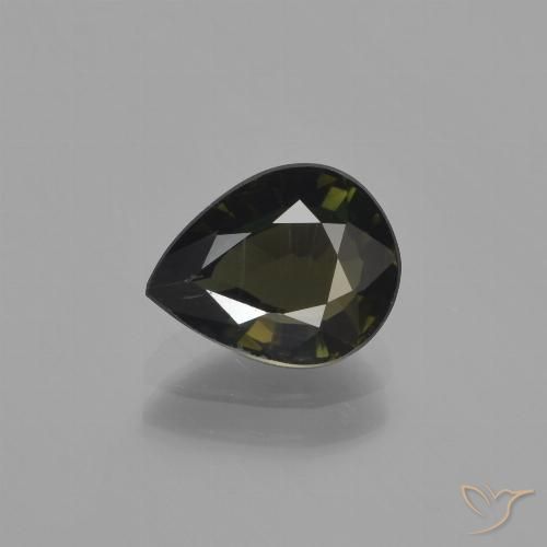1.63ct طبيعي بني غامق كورنيروبين, شكل الكمثرى, قليلا جدا