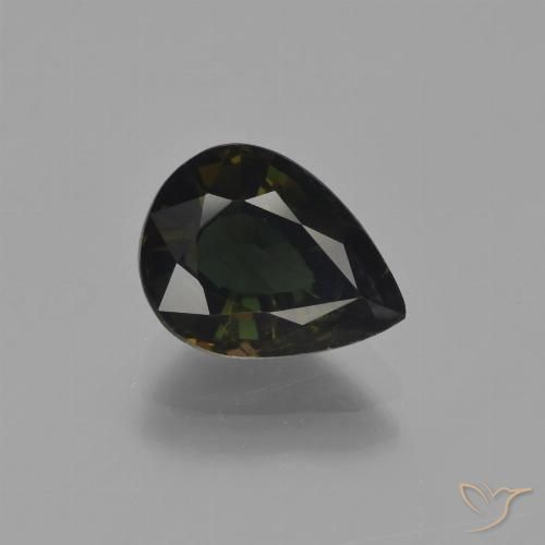 2.61ct طبيعي بني مخضر كورنيروبين, شكل الكمثرى, قليلا جدا