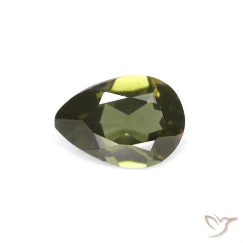 0.34ct طبيعي أخضر غامق كورنيروبين, شكل الكمثرى, VVS