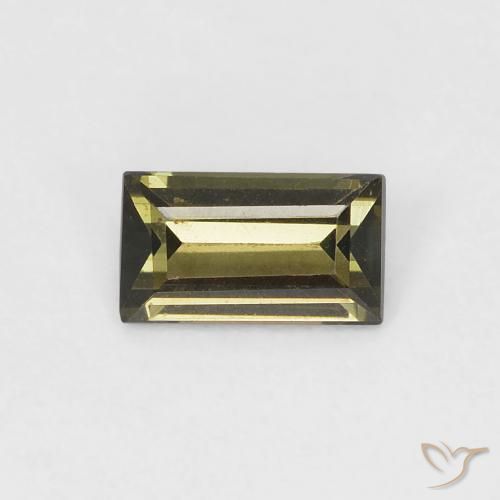 0.35ct طبيعي اخضر فاتح كورنيروبين, باجيت, VVS-VS