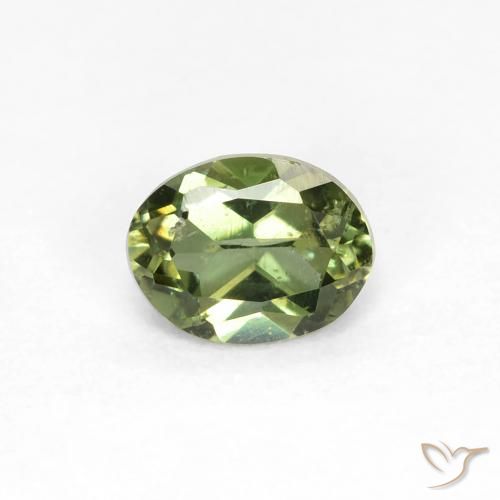 0.37ct طبيعي أخضر مصفر كورنيروبين, بيضوي, قليلا جدا