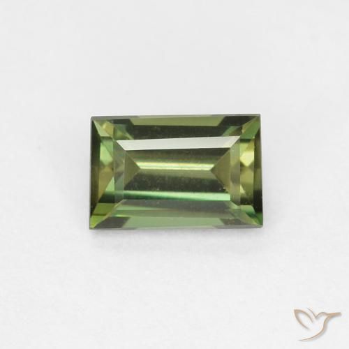 0.34ct طبيعي أخضر دافئ كورنيروبين, باجيت, VVS