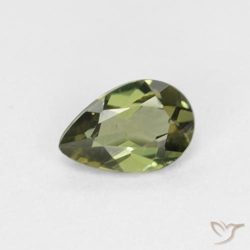 0.31ct طبيعي أخضر الطحالب البحرية كورنيروبين, شكل الكمثرى, VVS