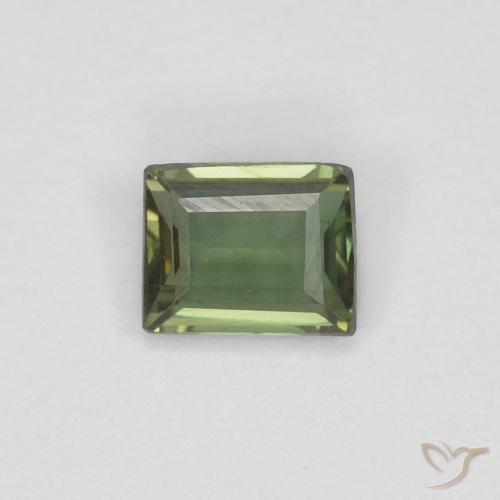 0.28ct طبيعي أخضر غامق كورنيروبين, باجيت, VVS