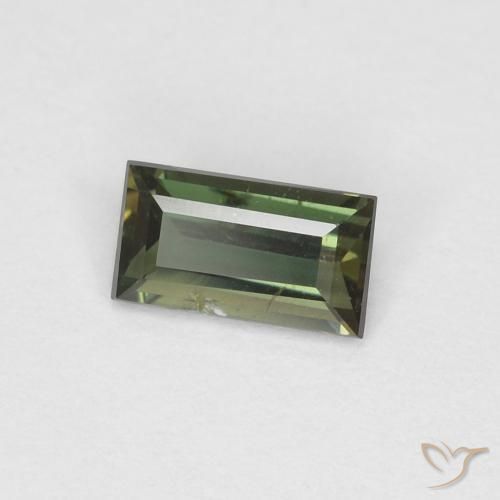 0.27ct طبيعي أخضر ترابى كورنيروبين, باجيت, قليلا جدا