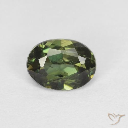 0.42ct طبيعي أخصر بنى كورنيروبين, بيضوي, قليلا جدا