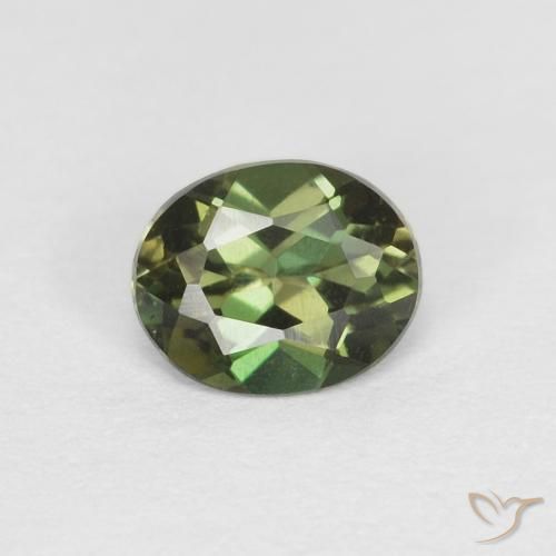 0.38ct طبيعي أخصر بنى كورنيروبين, بيضوي, VVS