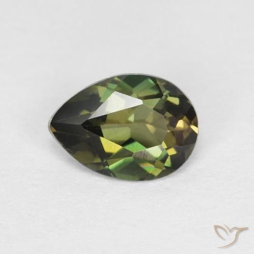 0.40ct طبيعي Medium Light Green كورنيروبين, شكل الكمثرى, VVS