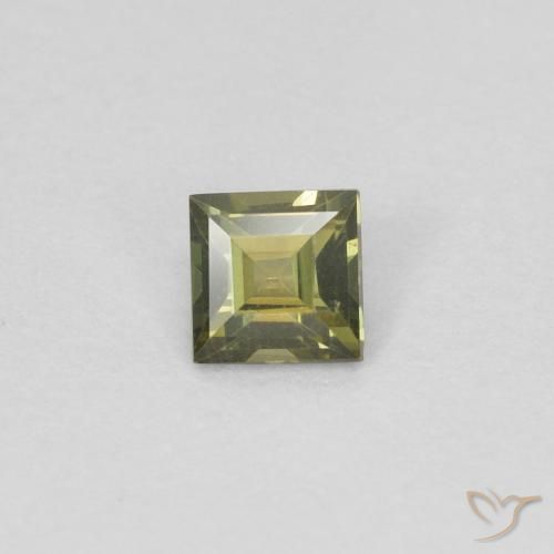 0.18ct طبيعي الأخضر الغامق كورنيروبين, مربع, VVS