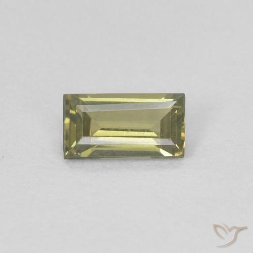 0.27ct طبيعي أخضر ترابى غامق كورنيروبين, باجيت, VVS