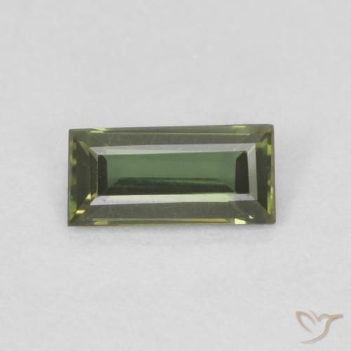 0.27ct طبيعي أخضر غامق كورنيروبين, باجيت, VVS-VS