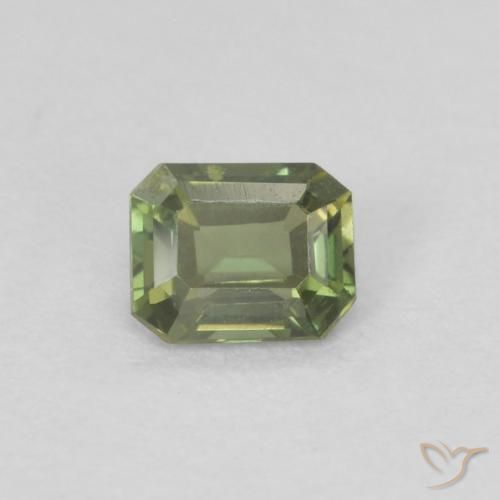 0.22ct طبيعي أخضر ترابى غامق كورنيروبين, قص الزمرد, VVS-VS