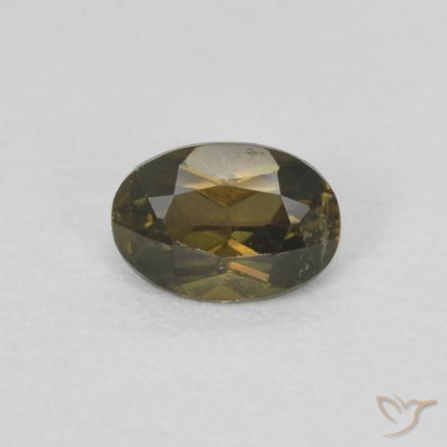 0.31ct طبيعي أخصر بنى كورنيروبين, بيضوي, VVS-VS