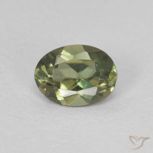 0.24ct طبيعي أخضر مصفر كورنيروبين, بيضوي, VVS