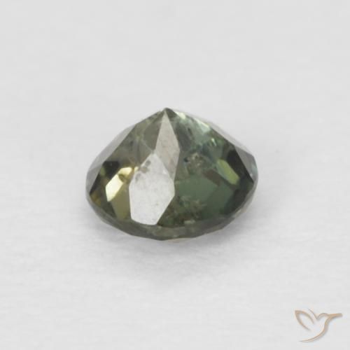 كورنيروبين Medium Dark-Green طبيعي، دائري، 0.11 قيراط، VS-SI