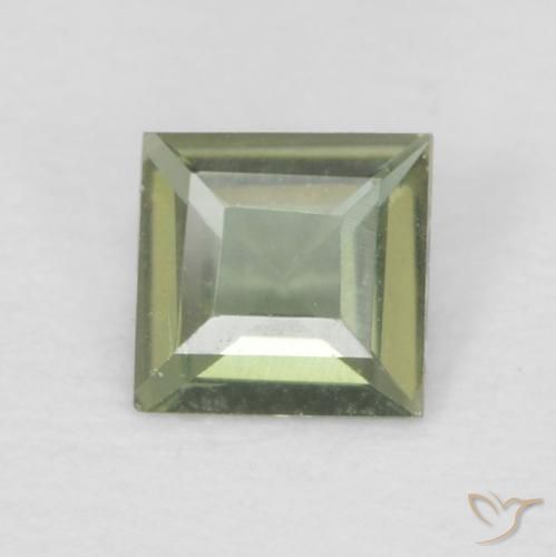 0.13ct طبيعي Medium Dark-Green كورنيروبين, مربع, VVS