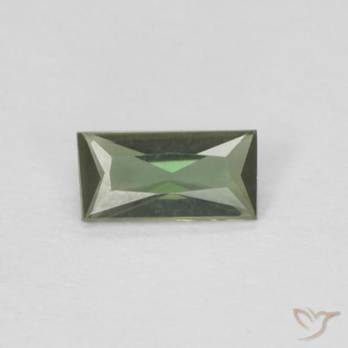 0.25ct طبيعي أخصر بنى كورنيروبين, باجيت, VVS