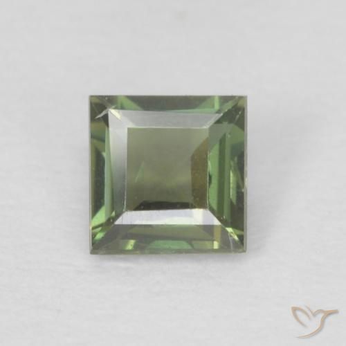 0.21ct طبيعي أخضر دافئ كورنيروبين, مربع, قليلا جدا