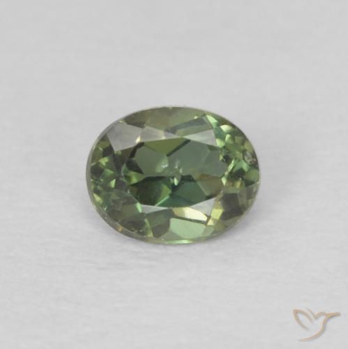0.17ct طبيعي أخضر الغابة فاتح كورنيروبين, بيضوي, قليلا جدا
