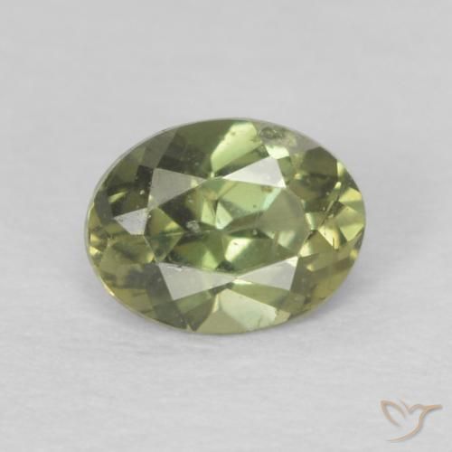 0.25ct طبيعي اخضر فاتح كورنيروبين, بيضوي, قليلا جدا