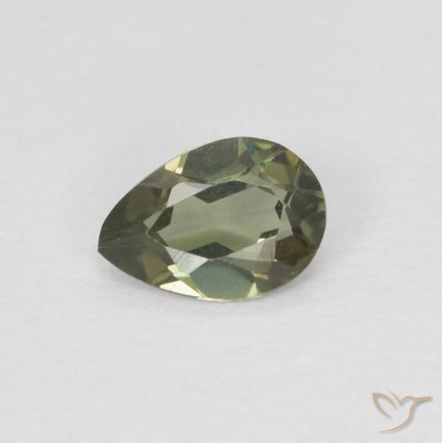 0.23ct طبيعي أخضر متوسط كورنيروبين, شكل الكمثرى, VVS-VS
