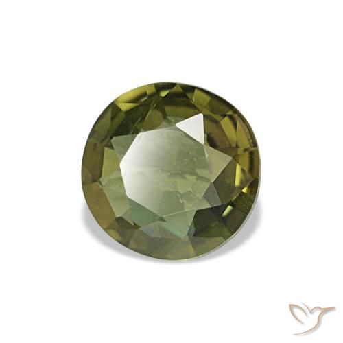 كورنيروبين طبيعي بلون Medium Dark-Green، وزن ‎0.35‎ قيراط، شكل دائري، مقاس ‎4.79‎ مم