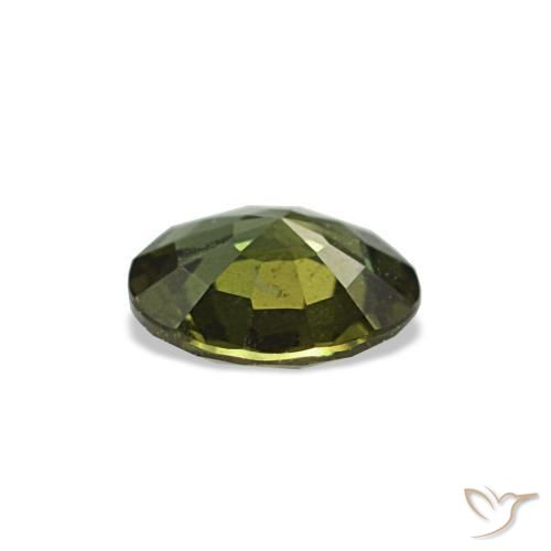 كورنيروبين طبيعي بلون Medium Dark-Green، وزن ‎0.35‎ قيراط، شكل دائري، مقاس ‎4.79‎ مم